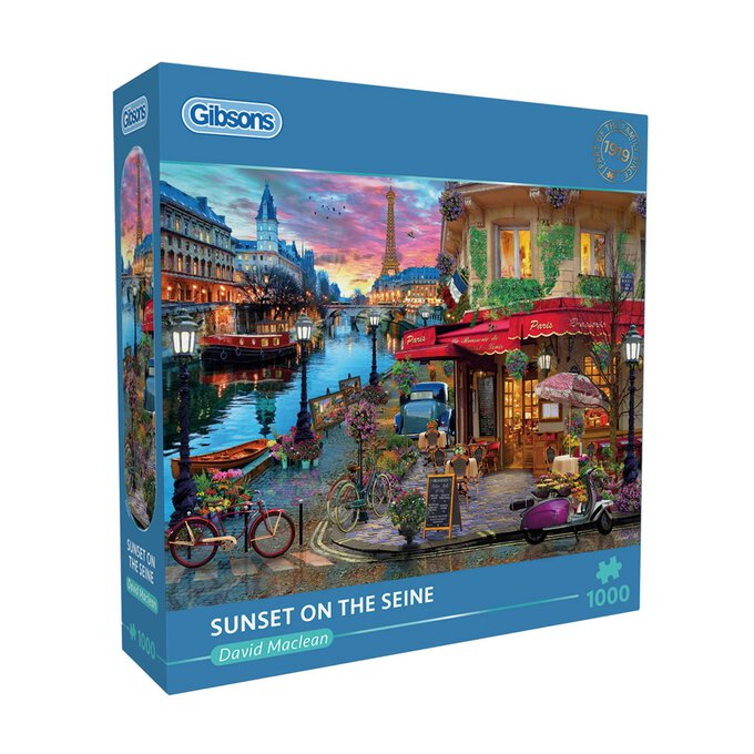 Gibsons Sunset on the Seine Jigsaw Puzzle 1000 Pieces image number 1