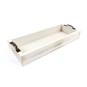 White Wooden Rectangular Tray 30cm x 12cm x 5cm image number 1