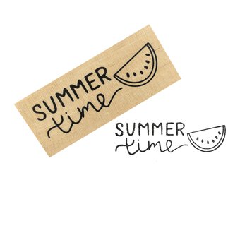 Summer Time Wooden Stamp 2.5cm x 6.3cm