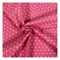 Fuchsia Simple Polka Polycotton Fabric by the Metre image number 1