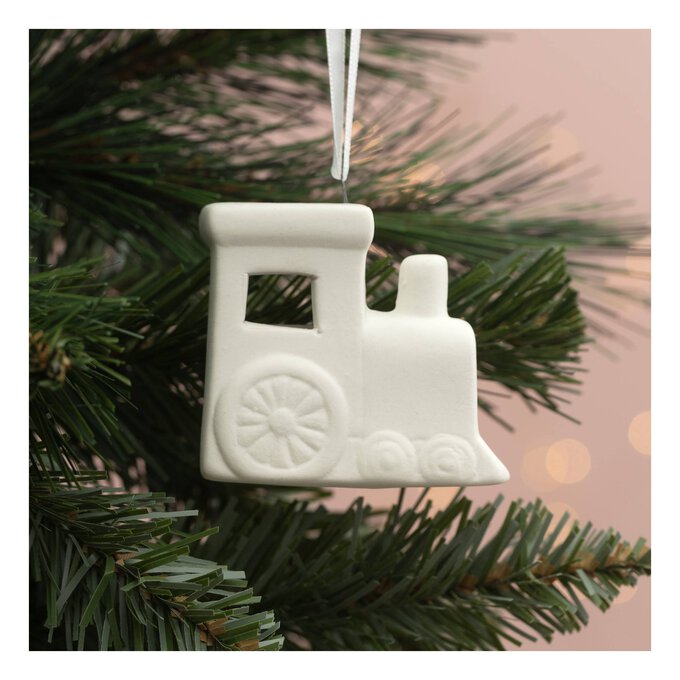 Hanging Ceramic Train Decoration 6.5cm image number 1