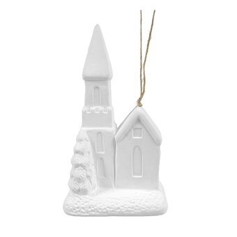 Hanging Ceramic Church Decoration 10cm image number 2