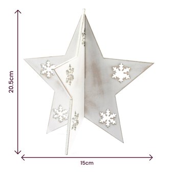 3D Wooden Star 20.5cm image number 4