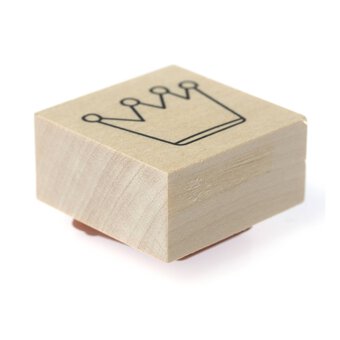 Crown Wooden Stamp 3.8cm x 3.8cm