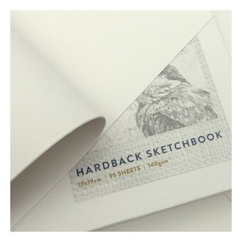 Shore & Marsh White Square Hardback Sketchbook 19cm x 19cm 95 Sheets image number 3