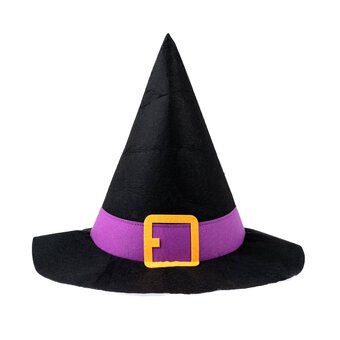 Purple and Black Felt Witch’s Hat