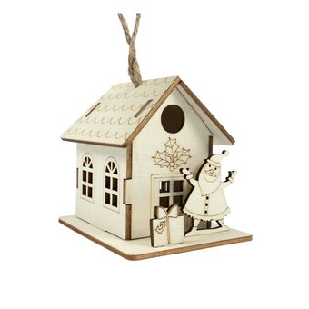 Hanging Wooden House 8cm