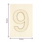 Wooden Number 9 Plaque 10cm x 15cm image number 4