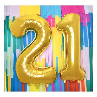 Extra Large Gold Foil Number 2 Balloon