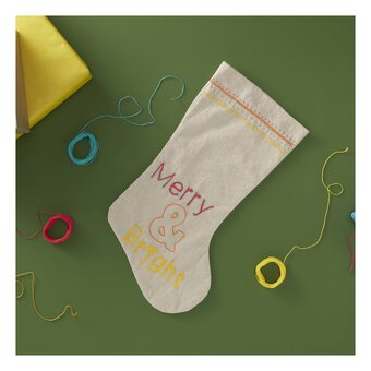 Linen Christmas Stocking 10 Pack Bundle