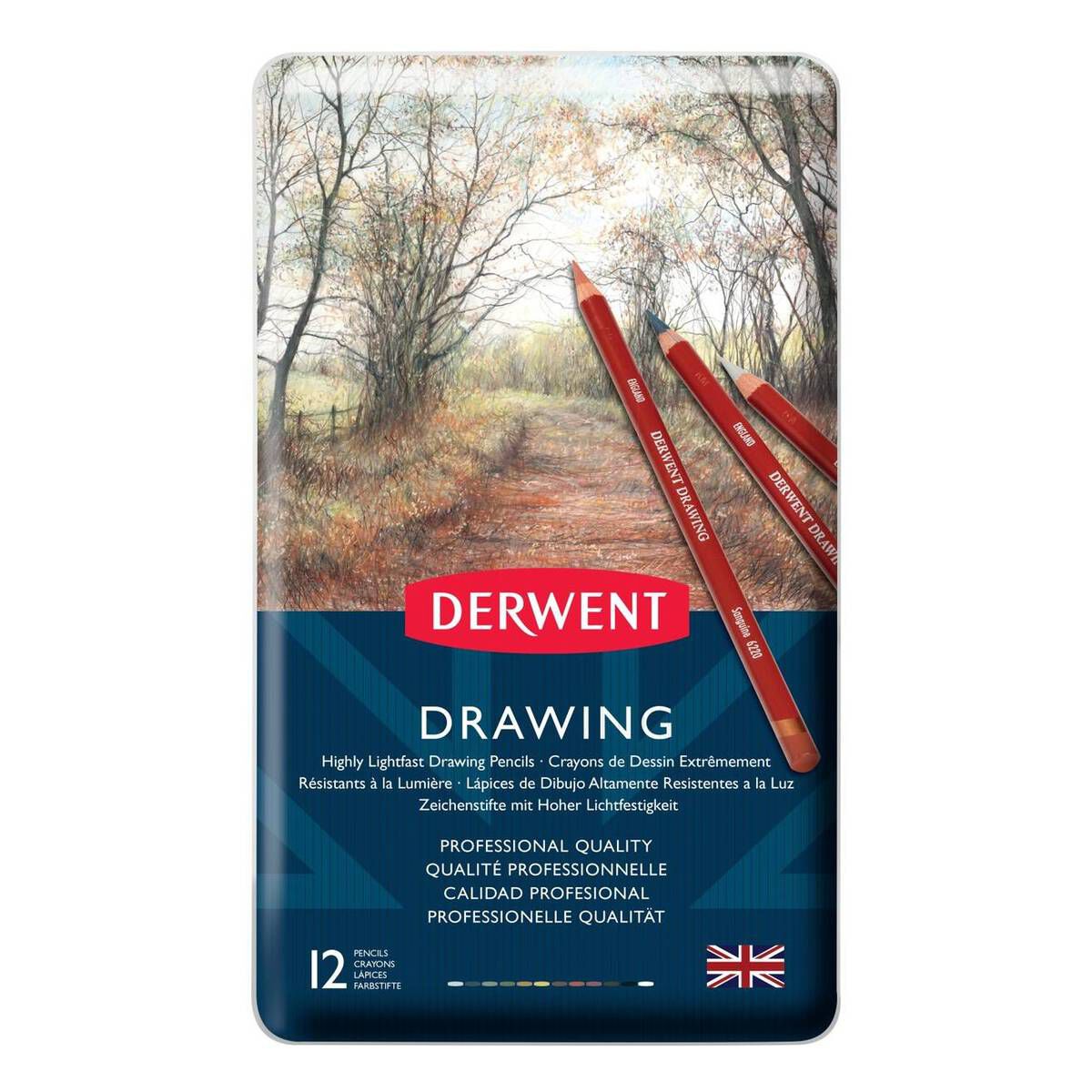 Derwent Drawing Pencils 12 Pack Hobbycraft