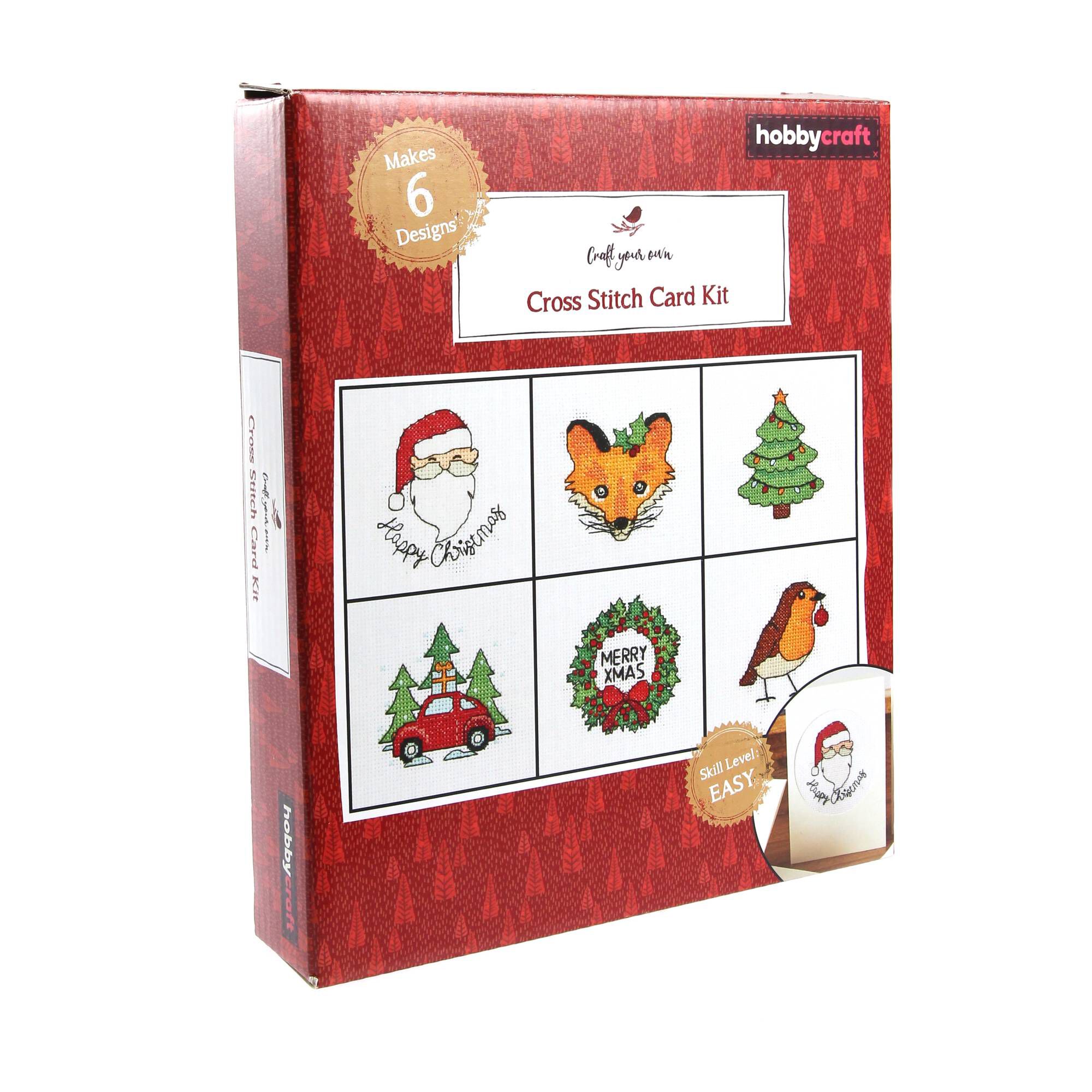 Christmas Cross Stitch Card Kit 6 Pack Hobbycraft