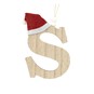 Hanging Wooden Christmas Letter S 9cm image number 3