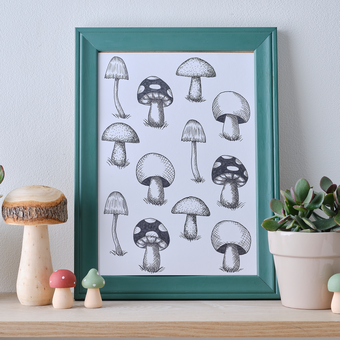 How to Draw Mushrooms with a Fineliner Pen