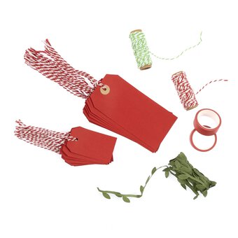 Red and Green Christmas Gift Tag Set