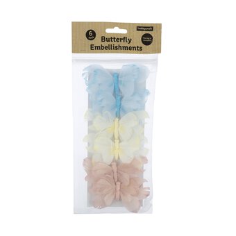 Pastel Butterfly Embellishments 6 Pack image number 5