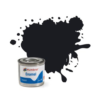 Humbrol Black Enamel Gloss Paint 14ml (21)