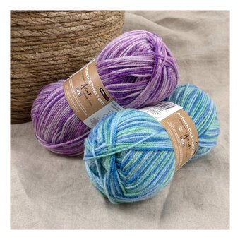 Knitcraft Blue Artisan DK Print Yarn 100g image number 4