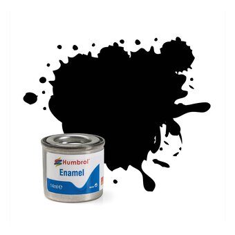 Humbrol Black Enamel Matt Paint 14ml (33)