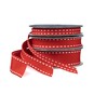 Red Grosgrain Running Stitch Ribbon 15mm x 4m image number 3