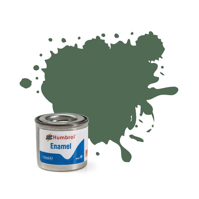 Humbrol Uniform Green Enamel Matt Paint 14ml (76) image number 1