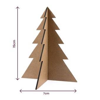 3D Wooden Christmas Tree 15cm image number 5