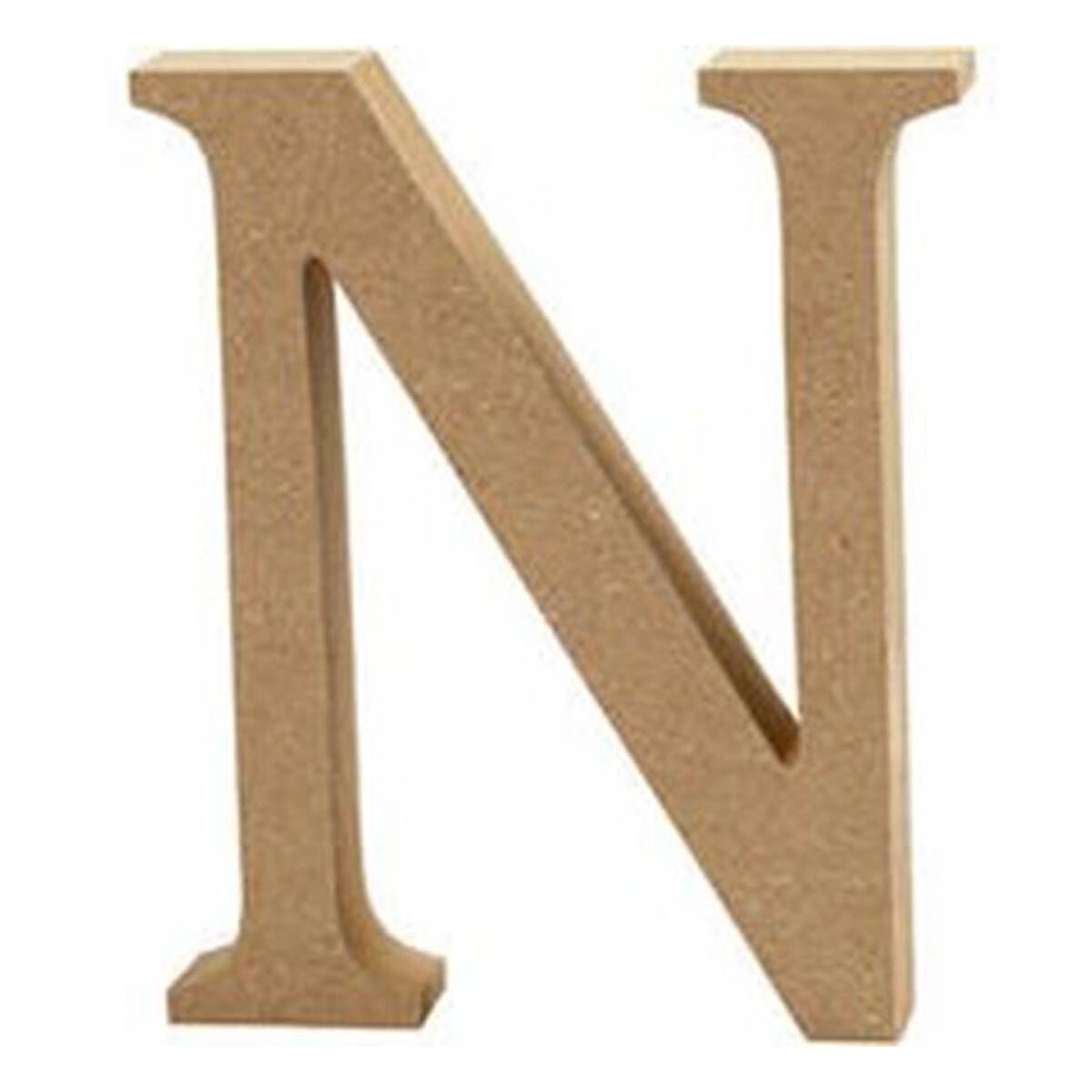 MDF Wooden Letter N 13cm | Hobbycraft