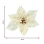 White Fabric Poinsettia Clip 16cm image number 5