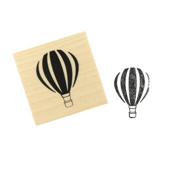 Hot Air Balloon Wooden Stamp 3.8cm x 3.8cm