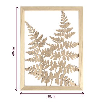 Fern Wooden Cut-Out Wall Decoration 30cm x 40cm image number 4