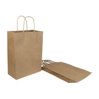 Pure Color Stand Up Colorful Large Kraft Paper Craft Gift Bags