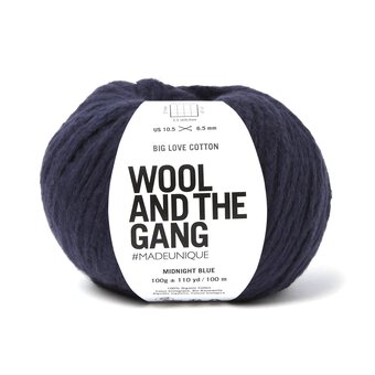 Wool and the Gang Midnight Blue Big Love Cotton 100g 