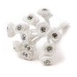 White Diamante Ribbon Roses 12 Pack image number 1