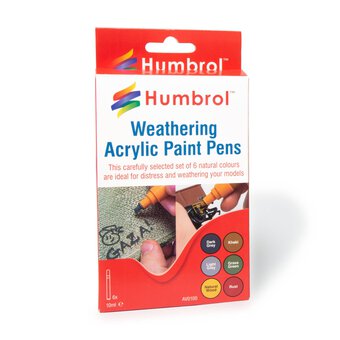 Humbrol Weathering Acrylic Paint Pens 10ml 6 Pack 