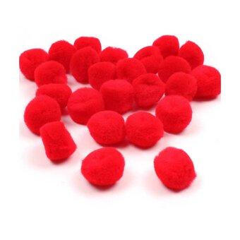 kuou Pom-Poms Ball, 100 pcs 15mm Crafts Small Mini Poms for Crafts - Red  Color : : Home & Kitchen