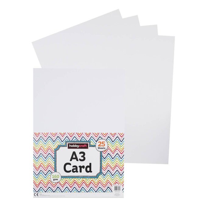 Craftelier - Pack of 25 White Cards A4 Size for All Crafts