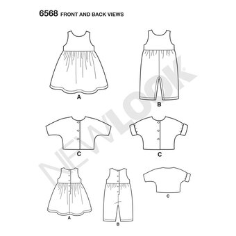 New Look Babies' Dress and Jacket Sewing Pattern 6568 | Hobbycraft