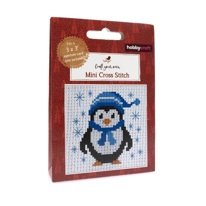 Penguin Mini Cross Stitch Kit  image number 1