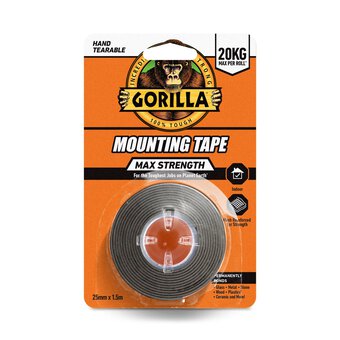 Gorilla Max Strength Mounting Tape 25mm x 1.5m