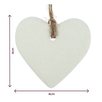 Hanging Ceramic Hearts 4cm 4 Pack image number 3