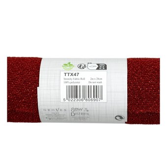 Red Sparkle Fabric Roll 28cm x 2m image number 8