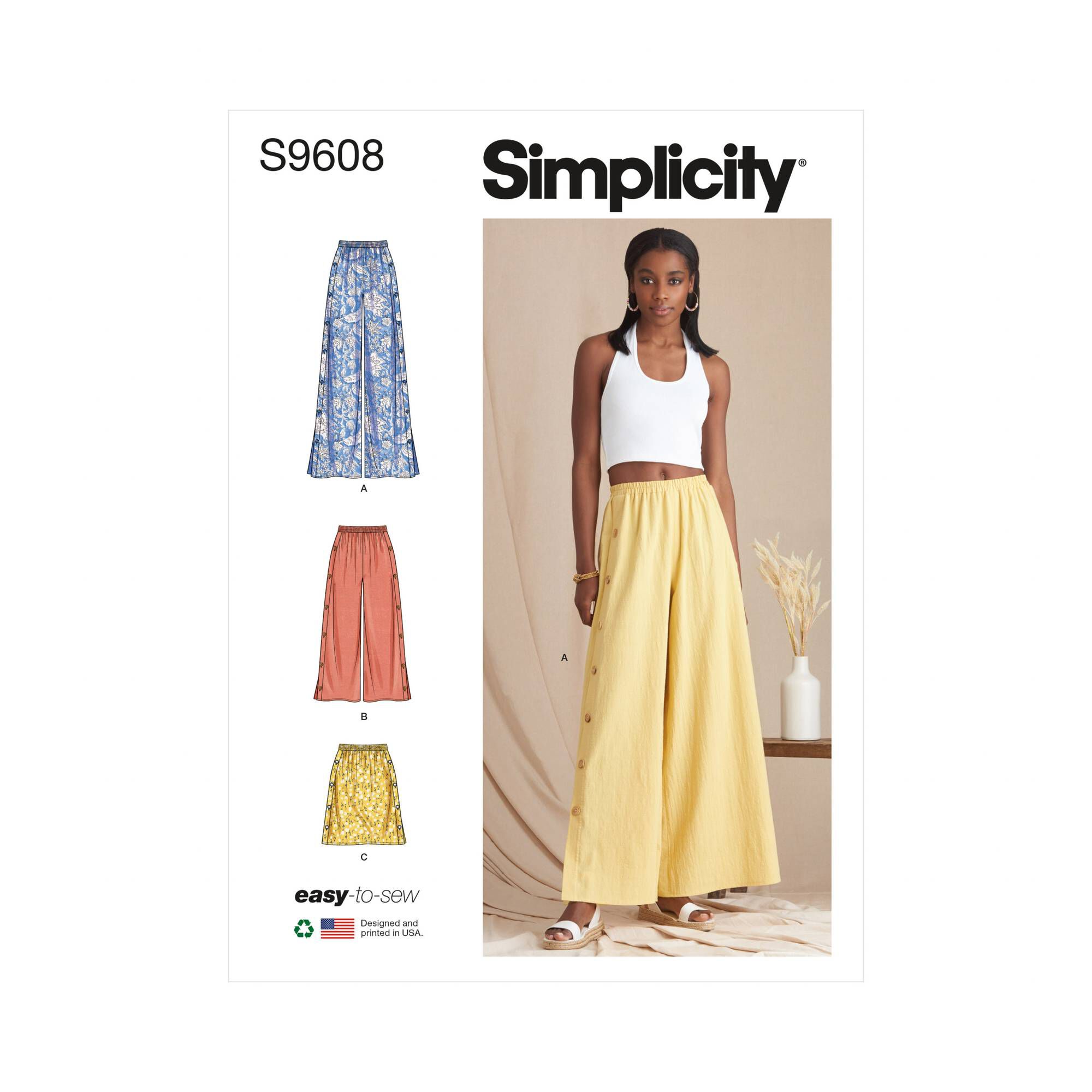Simplicity Women’s Trousers and Skirt Sewing Pattern S9608 (4-12 ...
