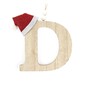 Hanging Wooden Christmas Letter D 9cm image number 3