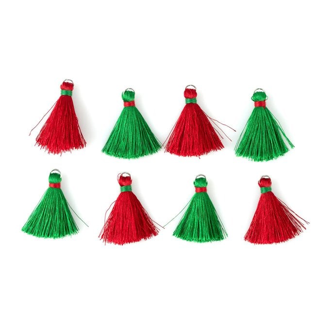 Green and Red Tassels 8 Pack image number 1