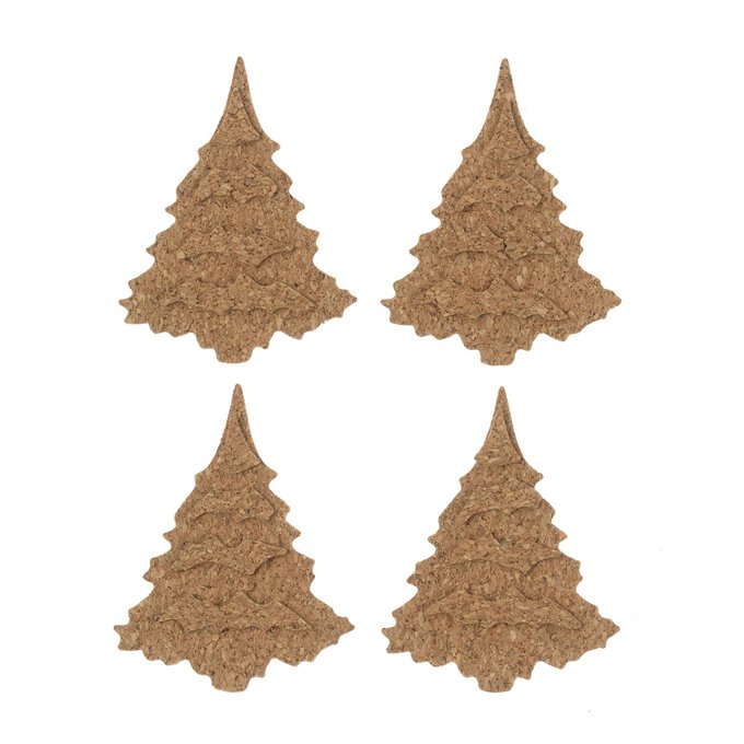 Christmas Tree Cork Stickers 4 Pack image number 1