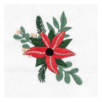 Poinsettia Mini Embroidery Kit