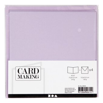 Purple Q Crafts Blank Cards with Envelopes for Card Making, White 40-Pack