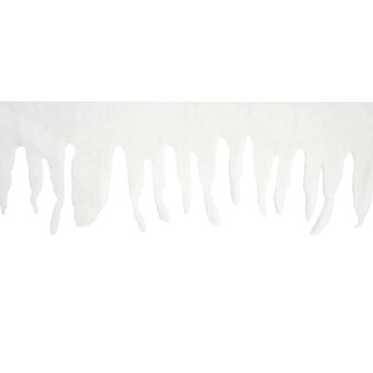 White Icicle Fringe 2m