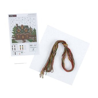 Christmas Cottage Mini Cross Stitch Kit  image number 2