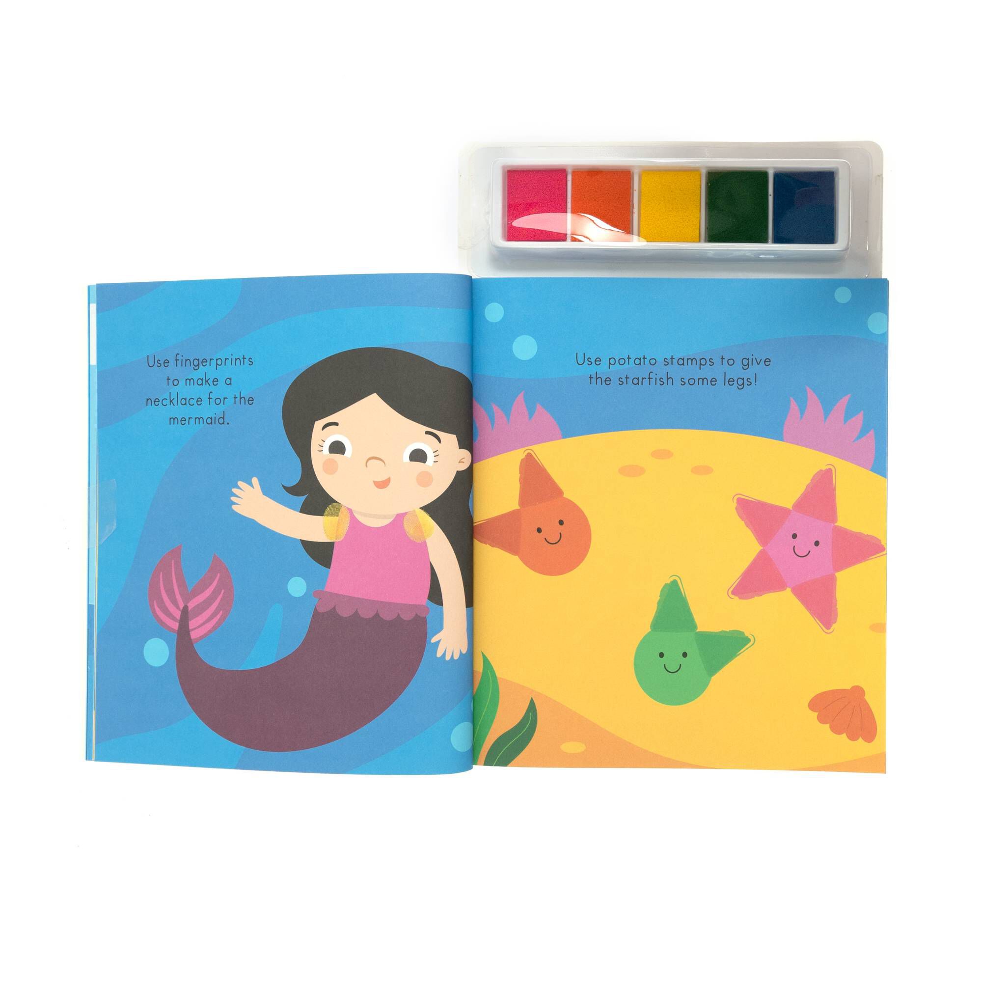 Mermaids and Friends Finger Print Art Activity Book | Hobbycraft